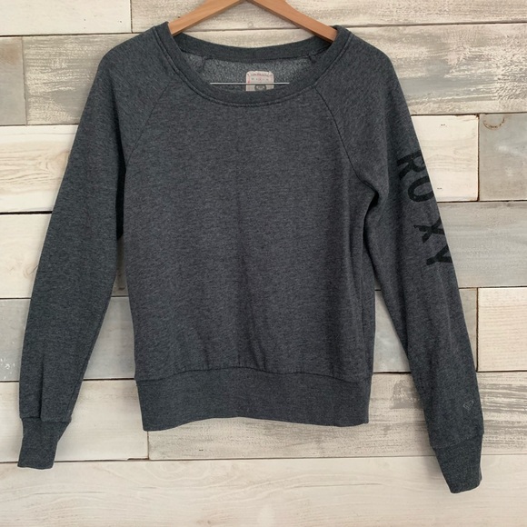 Roxy | Women’s M | Dark Gray Heathered Crewneck Sweatshirt - Picture 1 of 5